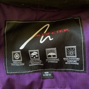 Purple reflective heavy Winter jacket